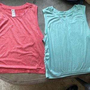 Two NWOT Yogalicious cropped tops
